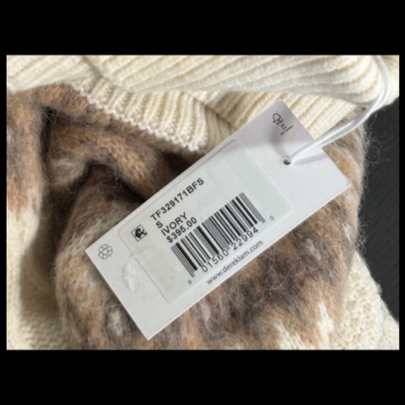 Derek Lam 10 Crosby Marcella Fair Isle Turtleneck Sweater Size S - NWT - Picture 10 of 16